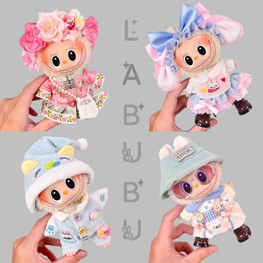 เครื่องประดับดอกไม้ Labubu เสื้อผ้า